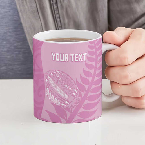 Custom New Zealand Silver Fern Rugby 2025 Ceramic Mug All Black Aotearoa Maori Pink - Aussie Hoodie