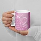 Custom New Zealand Silver Fern Rugby 2025 Ceramic Mug All Black Aotearoa Maori Pink - Aussie Hoodie