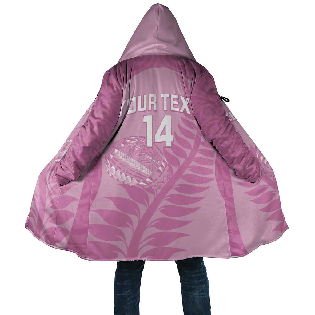 Custom New Zealand Silver Fern Rugby 2025 Cloak All Black Aotearoa Maori Pink - Aussie Hoodie