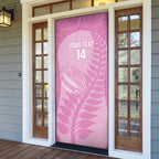 Custom New Zealand Silver Fern Rugby 2025 Door Cover All Black Aotearoa Maori Pink - Aussie Hoodie