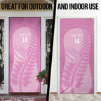 Custom New Zealand Silver Fern Rugby 2025 Door Cover All Black Aotearoa Maori Pink - Aussie Hoodie