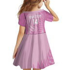 Custom New Zealand Silver Fern Rugby 2025 Family Matching Off The Shoulder Long Sleeve Dress and Hawaiian Shirt All Black Aotearoa Maori Pink