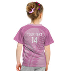 Custom New Zealand Silver Fern Rugby 2025 Kid T Shirt All Black Aotearoa Maori Pink