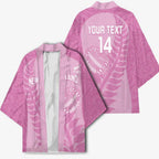 Custom New Zealand Silver Fern Rugby 2025 Kimono All Black Aotearoa Maori Pink - Aussie Hoodie