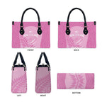 Custom New Zealand Silver Fern Rugby 2025 Leather Bag All Black Aotearoa Maori Pink - Aussie Hoodie