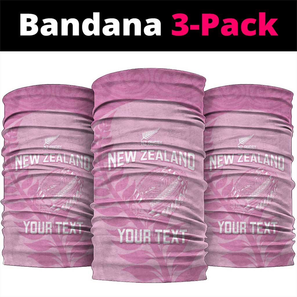 Custom New Zealand Silver Fern Rugby 2025 Neck Gaiter All Black Aotearoa Maori Pink - Aussie Hoodie