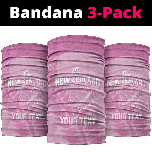 Custom New Zealand Silver Fern Rugby 2025 Neck Gaiter All Black Aotearoa Maori Pink - Aussie Hoodie