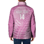 Custom New Zealand Silver Fern Rugby 2025 Padded Jacket All Black Aotearoa Maori Pink - Aussie Hoodie