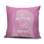 Custom New Zealand Silver Fern Rugby 2025 Pillow Cover All Black Aotearoa Maori Pink - Aussie Hoodie