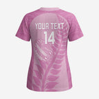 Custom New Zealand Silver Fern Rugby 2025 Scrub Top All Black Aotearoa Maori Pink - Aussie Hoodie