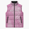 Custom New Zealand Silver Fern Rugby 2025 Sleeveless Puffer Jacket All Black Aotearoa Maori Pink - Aussie Hoodie