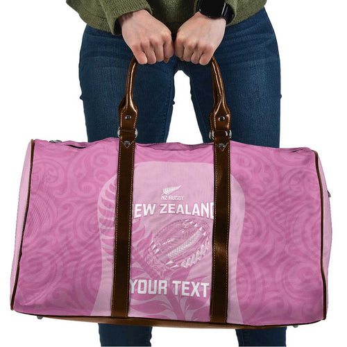 Custom New Zealand Silver Fern Rugby 2025 Travel Bag All Black Aotearoa Maori Pink - Aussie Hoodie