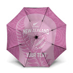 Custom New Zealand Silver Fern Rugby 2025 Umbrella All Black Aotearoa Maori Pink - Aussie Hoodie