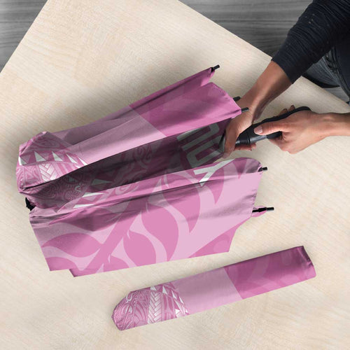 Custom New Zealand Silver Fern Rugby 2025 Umbrella All Black Aotearoa Maori Pink - Aussie Hoodie