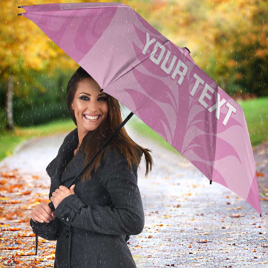 Custom New Zealand Silver Fern Rugby 2025 Umbrella All Black Aotearoa Maori Pink - Aussie Hoodie