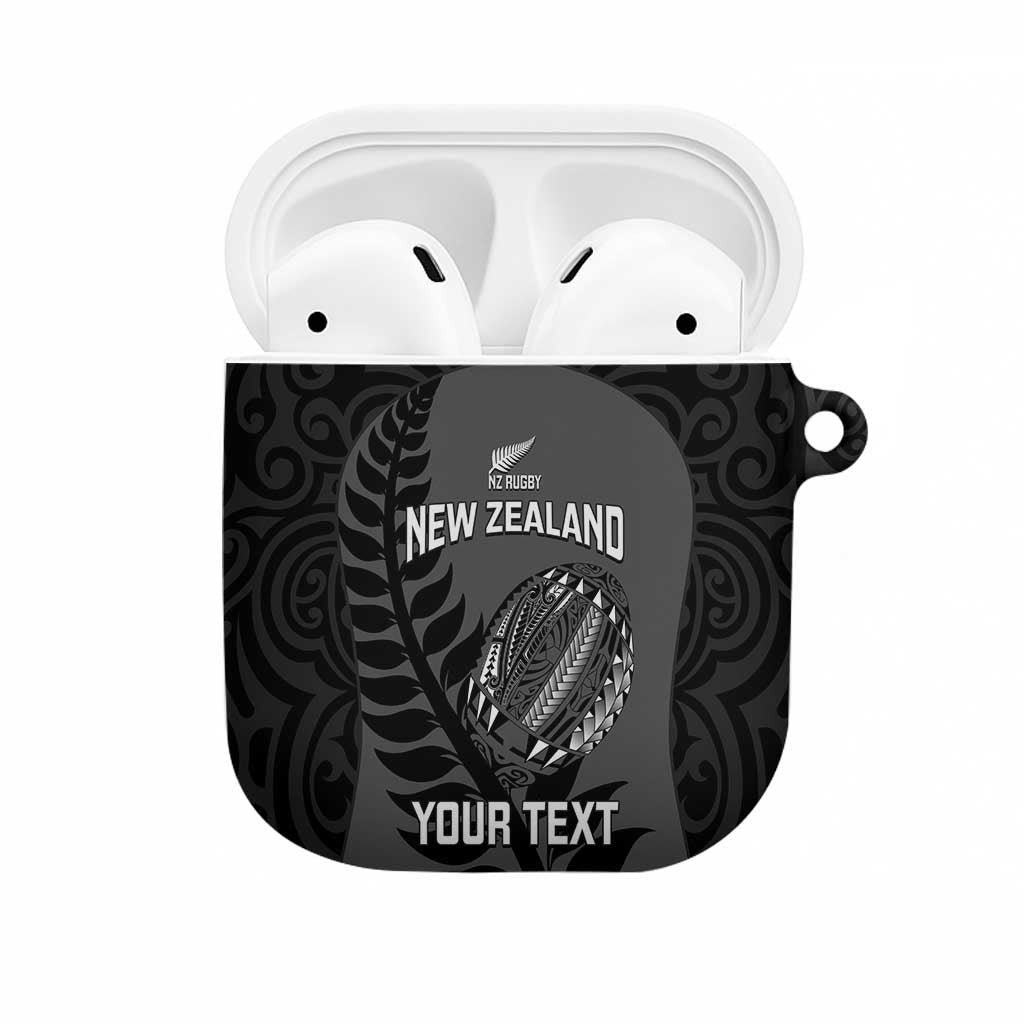 Custom New Zealand Silver Fern Rugby 2025 AirPods Case Go Champions Aotearoa Maori Black - Aussie Hoodie