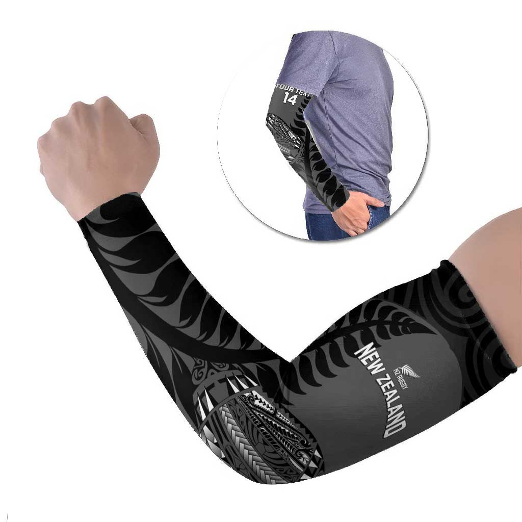 Custom New Zealand Silver Fern Rugby 2025 Arm Sleeves Go Champions Aotearoa Maori Black - Aussie Hoodie