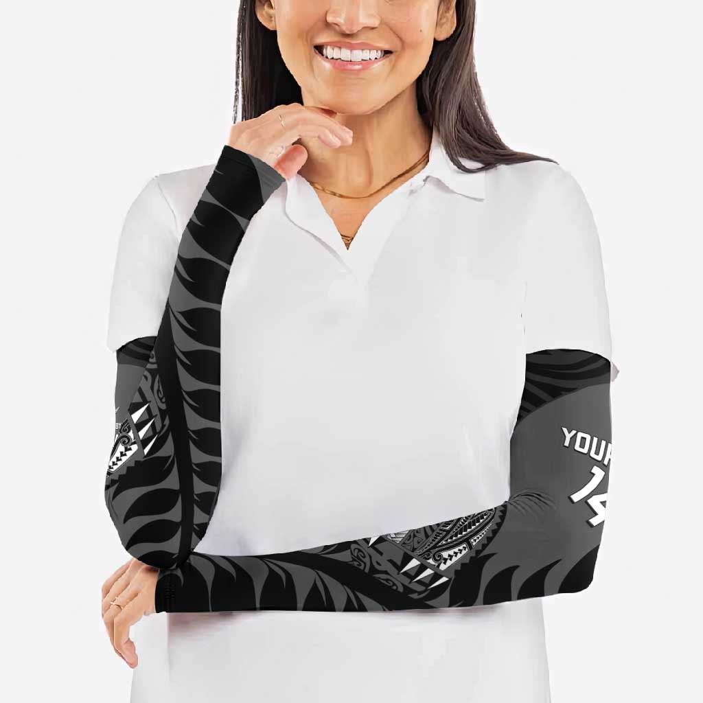 Custom New Zealand Silver Fern Rugby 2025 Arm Sleeves Go Champions Aotearoa Maori Black - Aussie Hoodie