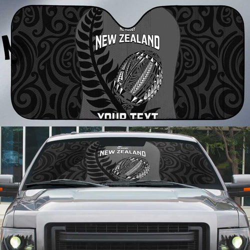 Custom New Zealand Silver Fern Rugby 2025 Auto Sun Shade Go Champions Aotearoa Maori Black - Aussie Hoodie