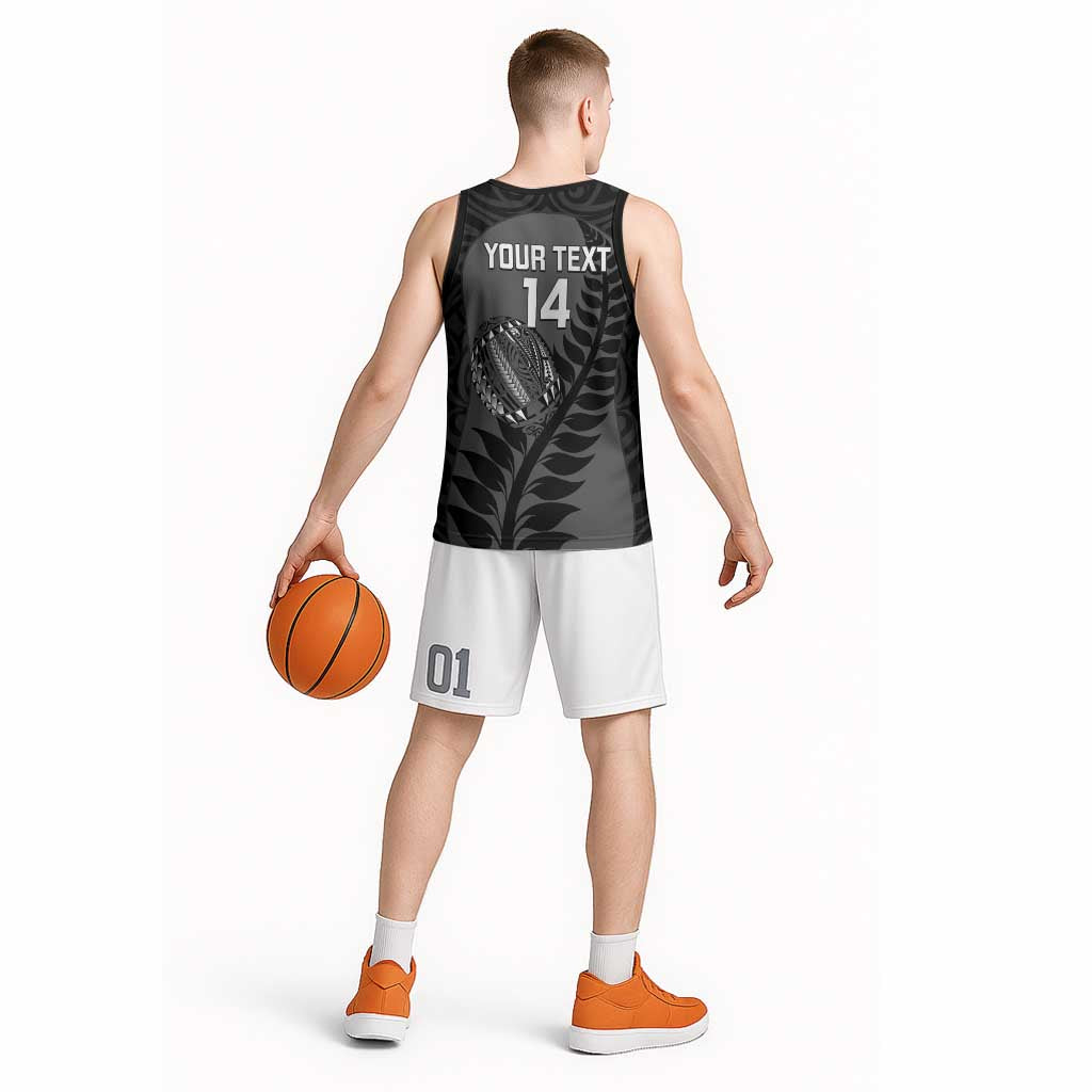 Custom New Zealand Silver Fern Rugby 2025 Basketball Jersey Go Champions Aotearoa Maori Black - Aussie Hoodie