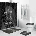 Custom New Zealand Silver Fern Rugby 2025 Bathroom Set Go Champions Aotearoa Maori Black - Aussie Hoodie