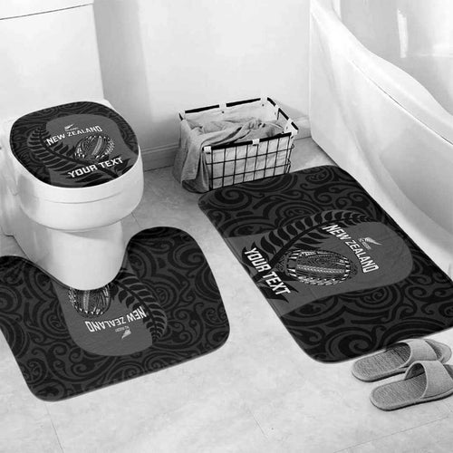 Custom New Zealand Silver Fern Rugby 2025 Bathroom Set Go Champions Aotearoa Maori Black - Aussie Hoodie