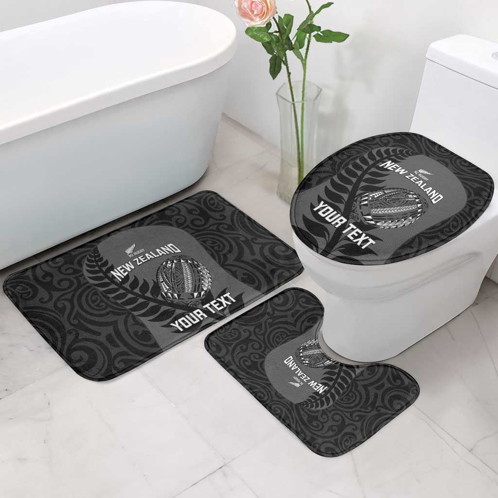 Custom New Zealand Silver Fern Rugby 2025 Bathroom Set Go Champions Aotearoa Maori Black - Aussie Hoodie