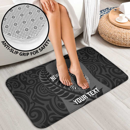 Custom New Zealand Silver Fern Rugby 2025 Bathroom Set Go Champions Aotearoa Maori Black - Aussie Hoodie