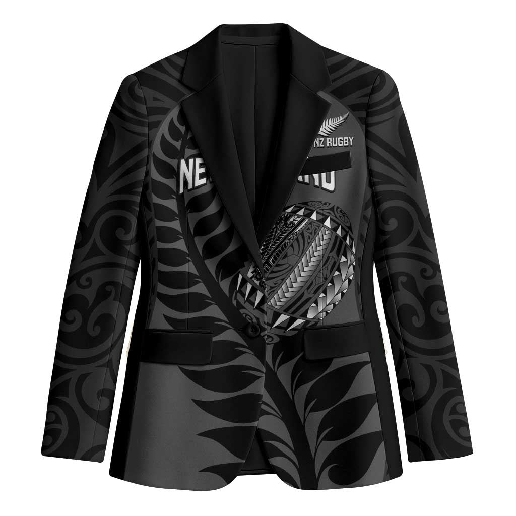 Custom New Zealand Silver Fern Rugby 2025 Blazer Go Champions Aotearoa Maori Black - Aussie Hoodie