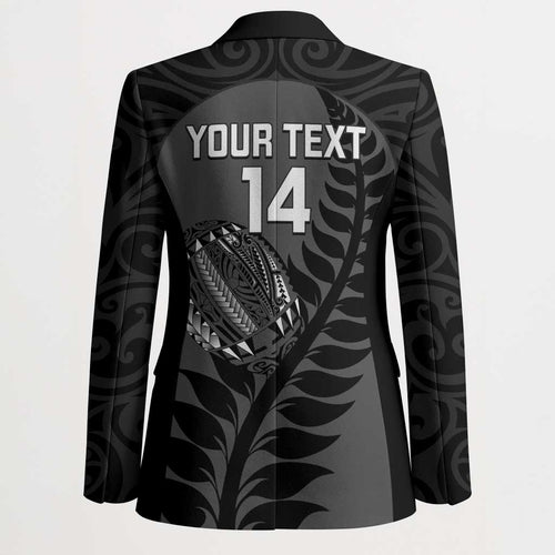 Custom New Zealand Silver Fern Rugby 2025 Blazer Go Champions Aotearoa Maori Black - Aussie Hoodie