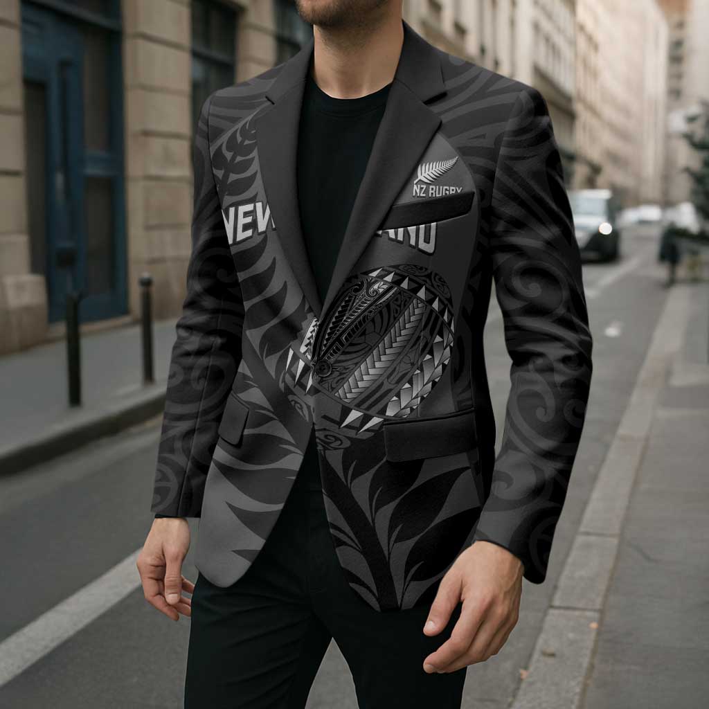 Custom New Zealand Silver Fern Rugby 2025 Blazer Go Champions Aotearoa Maori Black - Aussie Hoodie