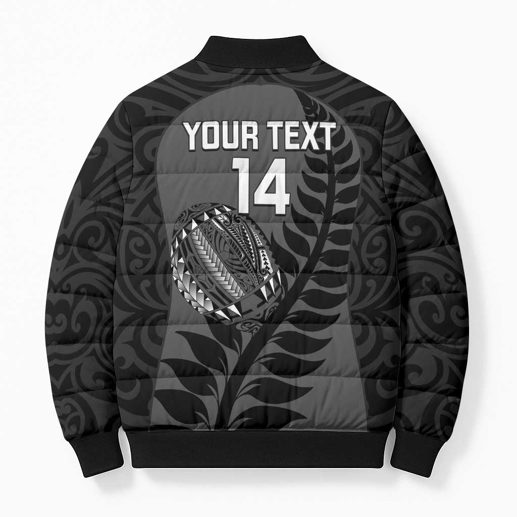 Custom New Zealand Silver Fern Rugby 2025 Bomber Puffer Jacket Go Champions Aotearoa Maori Black - Aussie Hoodie