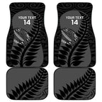 Custom New Zealand Silver Fern Rugby 2025 Car Mats Go Champions Aotearoa Maori Black