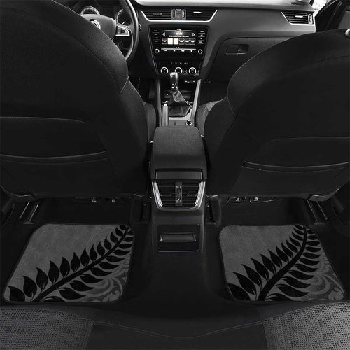 Custom New Zealand Silver Fern Rugby 2025 Car Mats Go Champions Aotearoa Maori Black
