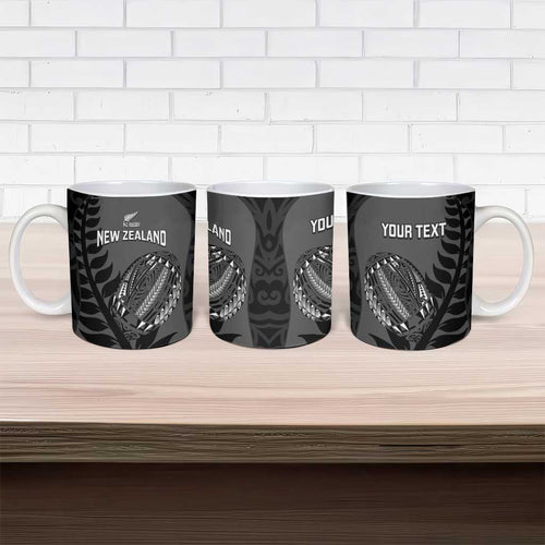 Custom New Zealand Silver Fern Rugby 2025 Ceramic Mug Go Champions Aotearoa Maori Black - Aussie Hoodie