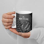 Custom New Zealand Silver Fern Rugby 2025 Ceramic Mug Go Champions Aotearoa Maori Black - Aussie Hoodie