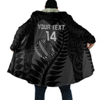 Custom New Zealand Silver Fern Rugby 2025 Cloak Go Champions Aotearoa Maori Black - Aussie Hoodie