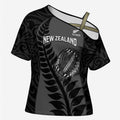 Custom New Zealand Silver Fern Rugby 2025 Cross Shoulder Shirt Go Champions Aotearoa Maori Black - Aussie Hoodie