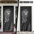 Custom New Zealand Silver Fern Rugby 2025 Door Cover Go Champions Aotearoa Maori Black - Aussie Hoodie