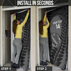 Custom New Zealand Silver Fern Rugby 2025 Door Cover Go Champions Aotearoa Maori Black - Aussie Hoodie