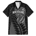Custom New Zealand Silver Fern Rugby 2025 Family Matching Puletasi and Hawaiian Shirt Go Champions Aotearoa Maori Black