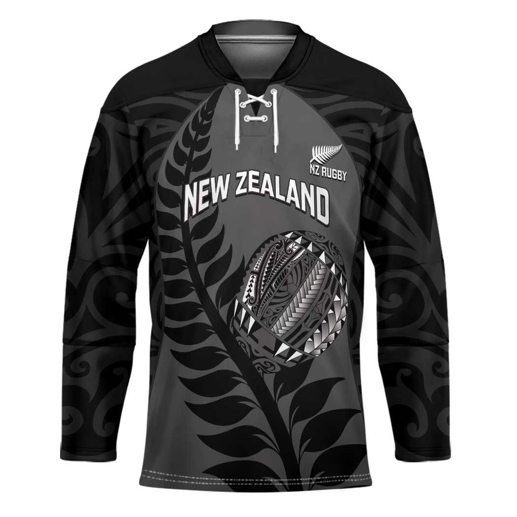 Custom New Zealand Silver Fern Rugby 2025 Hockey Jersey Go Champions Aotearoa Maori Black - Aussie Hoodie