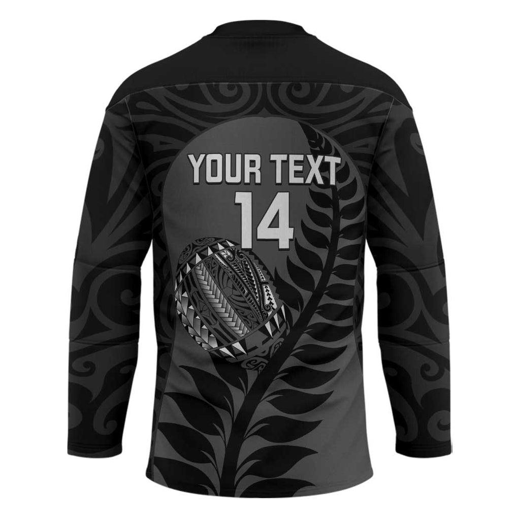 Custom New Zealand Silver Fern Rugby 2025 Hockey Jersey Go Champions Aotearoa Maori Black - Aussie Hoodie