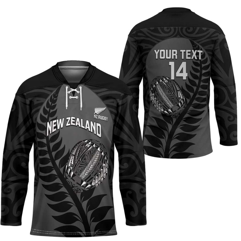 Custom New Zealand Silver Fern Rugby 2025 Hockey Jersey Go Champions Aotearoa Maori Black - Aussie Hoodie