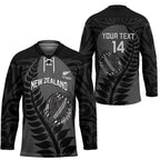 Custom New Zealand Silver Fern Rugby 2025 Hockey Jersey Go Champions Aotearoa Maori Black - Aussie Hoodie