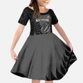 Custom New Zealand Silver Fern Rugby 2025 Kid Short Sleeve Dress Go Champions Aotearoa Maori Black