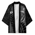 Custom New Zealand Silver Fern Rugby 2025 Kimono Go Champions Aotearoa Maori Black - Aussie Hoodie