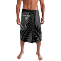 Custom New Zealand Silver Fern Rugby 2025 Lavalava Go Champions Aotearoa Maori Black