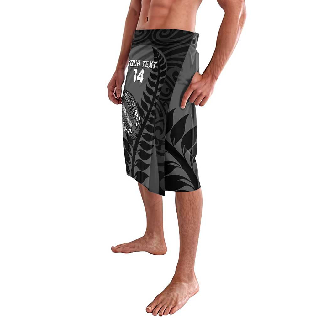 Custom New Zealand Silver Fern Rugby 2025 Lavalava Go Champions Aotearoa Maori Black