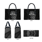 Custom New Zealand Silver Fern Rugby 2025 Leather Bag Go Champions Aotearoa Maori Black - Aussie Hoodie